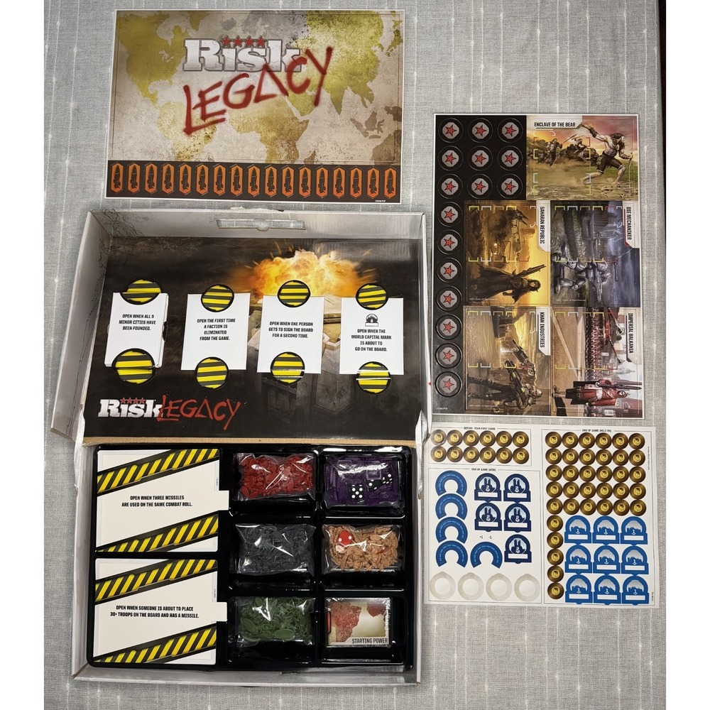 Hasbro Risk Legacy Strategy Board Game Legacy Game 13+ 3-5 Players - Picture 3 of 8
